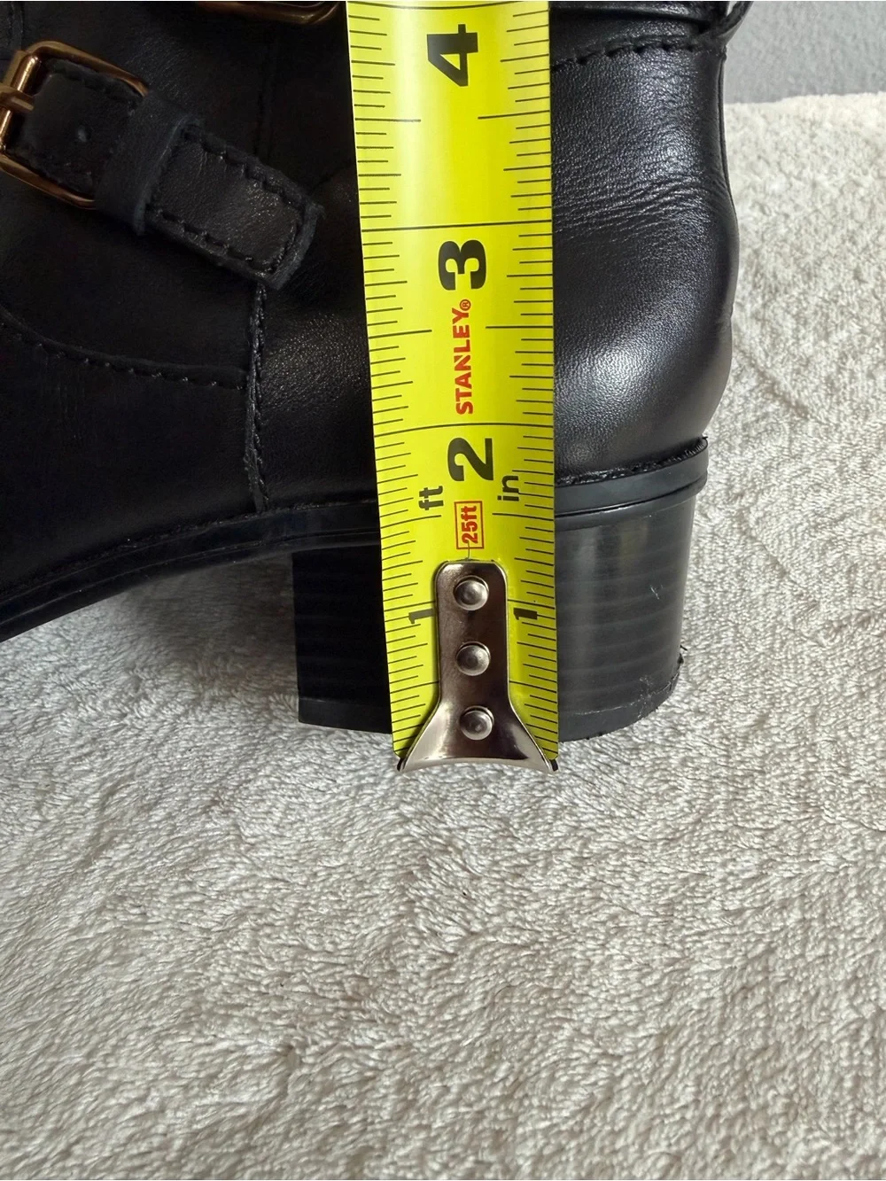 Bandolino Carlota Boots Two-Tone Black/Brown Size 6M Women’s Leather Block Heel